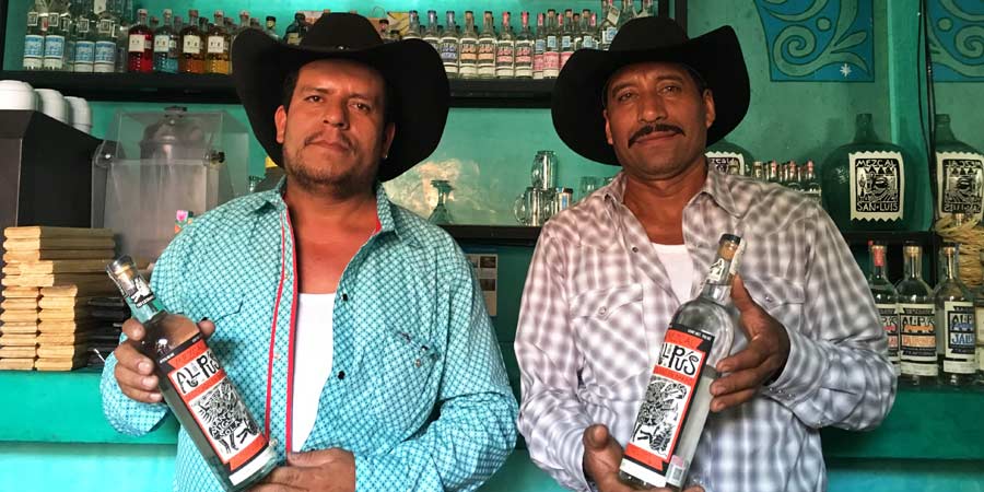 Dos maestros mezcaleros en la capital y su visita a la Basílica