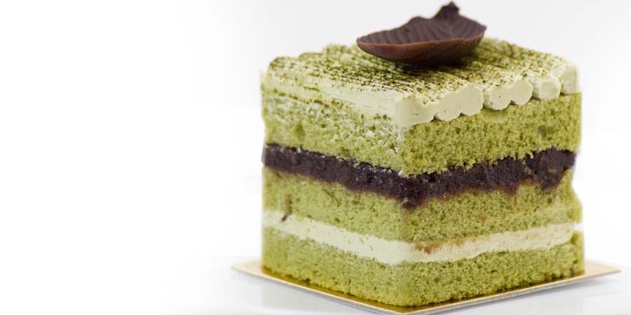 Pastel de té verde