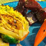 Vegetales con hongos al grill