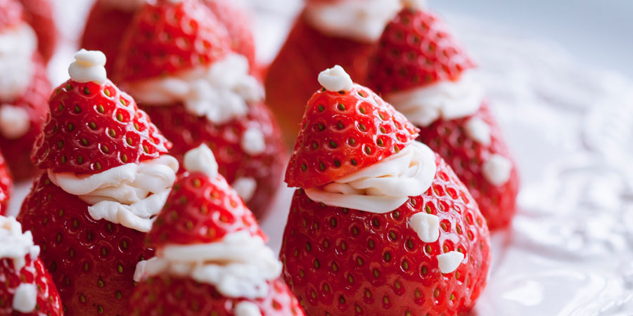 Fresas Santa Claus receta