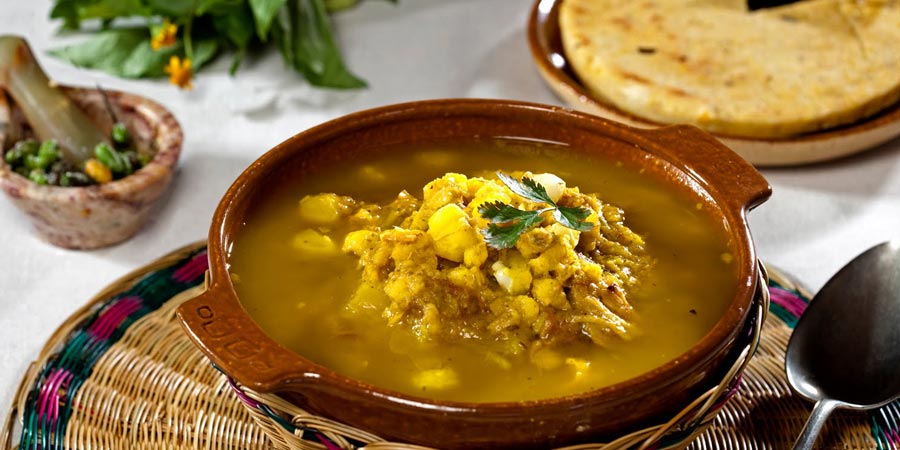 Menú de comida colombiana