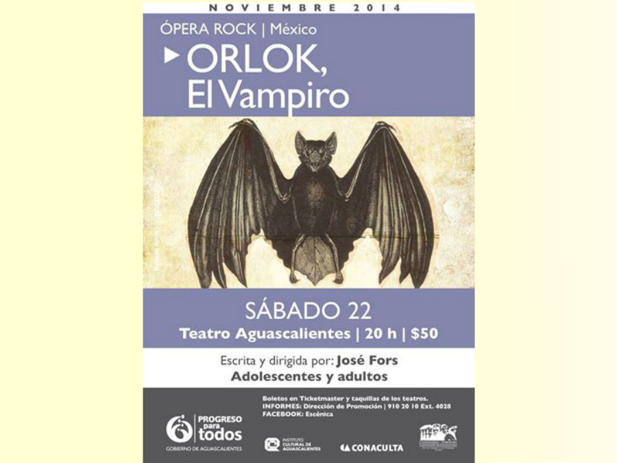 Orlok, el vampiro, se presentará en Aguascalientes