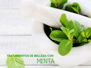 Tratamientos de belleza con menta