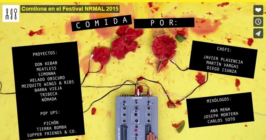 Comilona y música en el Festival Nrmal 2015