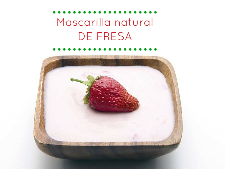 Mascarilla natural de fresa