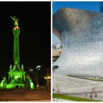 El Ángel de la Independencia y el Museo Soumaya se iluminarán de verde