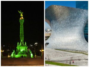 El Ángel de la Independencia y el Museo Soumaya se iluminarán de verde