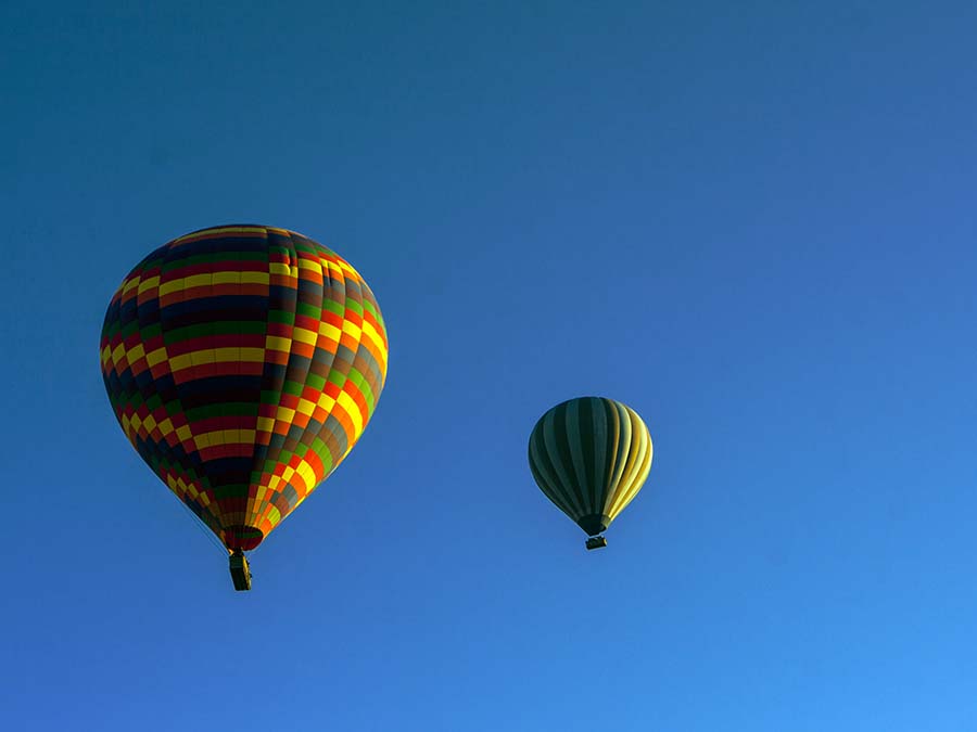 Vuela en globo aerostático sobre Teotihuacán