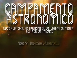 Campamento astronómico