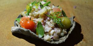 Tostada de pata con cuatomate