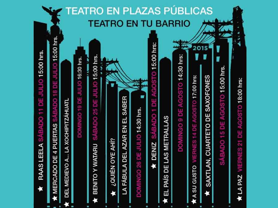 Teatro en tu barrio, funciones gratis en el DF