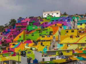 El macro mural de Pachuca, 20 mil metros cuadrados de color