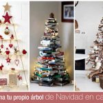 Arma tu propio árbol de Navidad con materiales reciclados