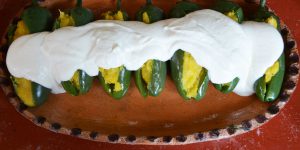 Chiles rellenos de plátano