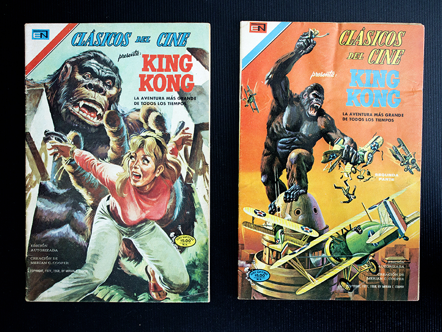 colección de objetos de King Kong