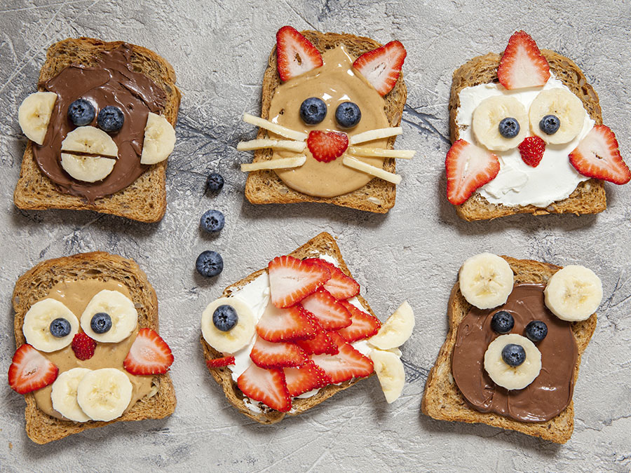 Panes tostados divertidos para consentir a los niños después de clases