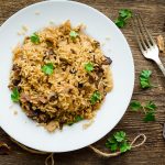 Risotto con cecina de Yecapixtla y hongos