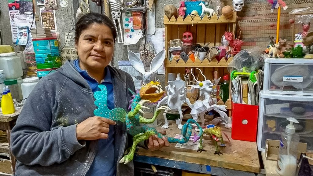 artesanos de alebrijes de F1 México