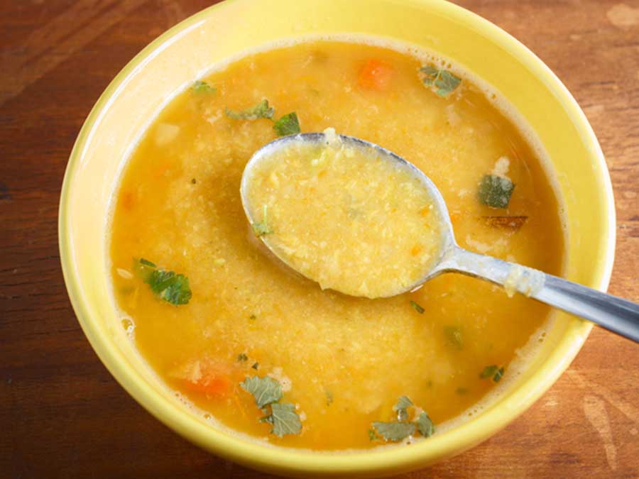 Sopa de garbanzos con amaranto