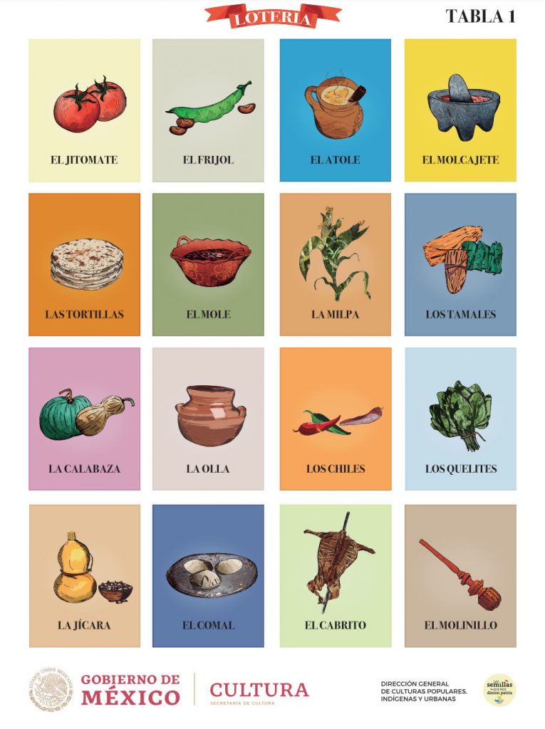 Lotería de la cocina mexicana: descarga, juega y aprende