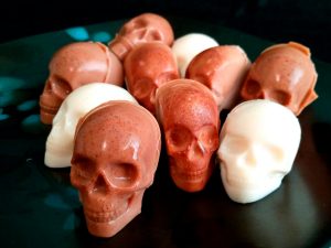 Gomitas de chocolate en forma de calaverita