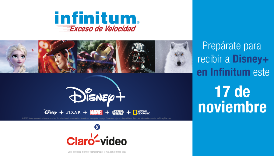 paquete telmex infinitum mas disney plus suscripción